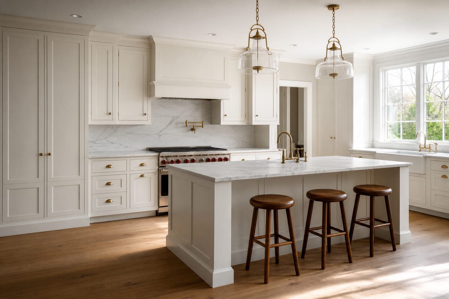 The finished kitchen at 114 Linden Street